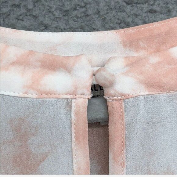 Allison Joy Solene Blouse Shirt Womens Large Pink Tie Dye size small - Picture 5 of 6
